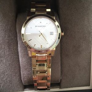 Burberry Medium Check Stamped Bracelet Watch 34mn